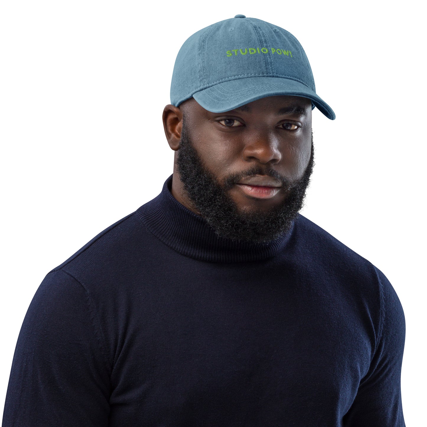Studio POW! Logo Cap Denim Green – Everyday Statement