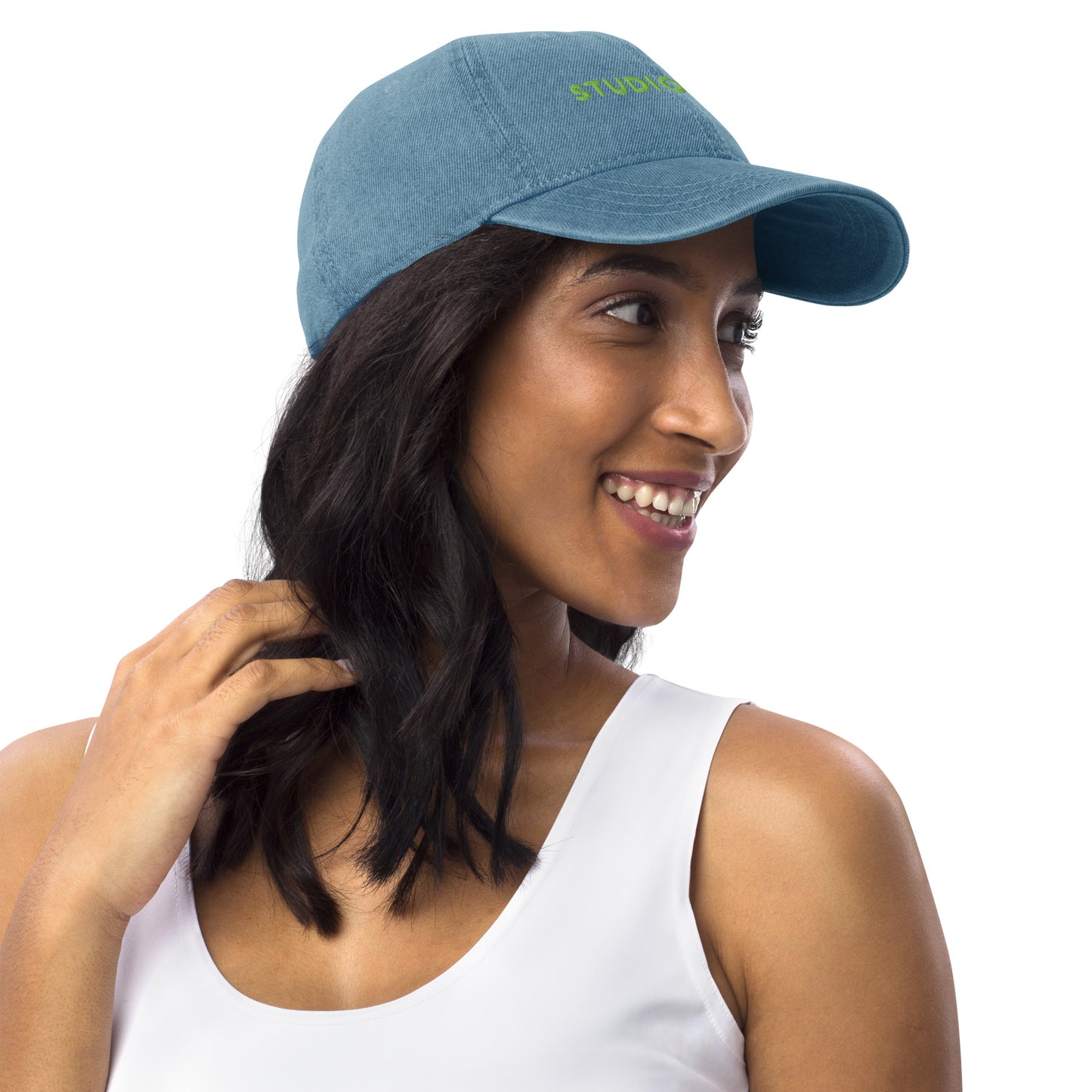 Studio POW! Logo Cap Denim Green – Everyday Statement