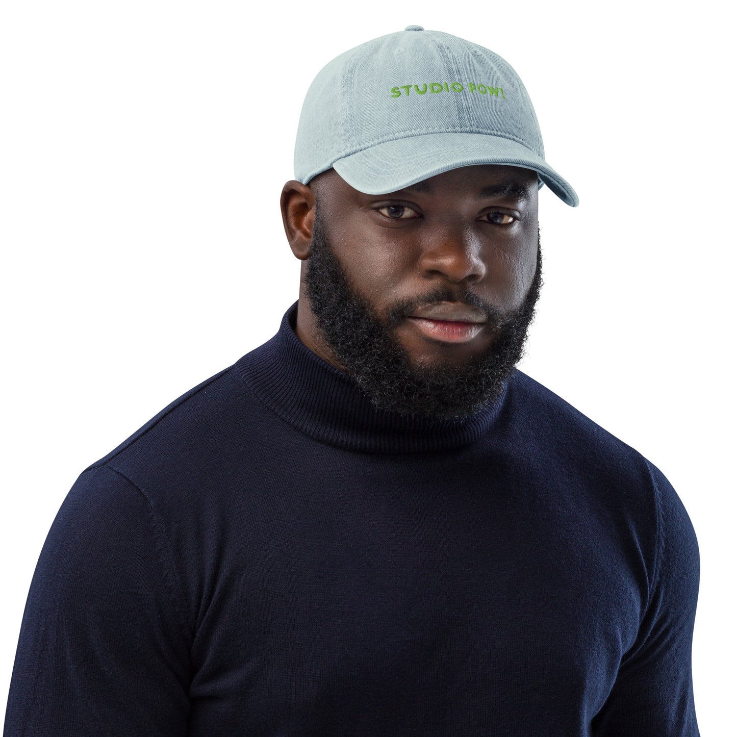 Studio POW! Logo Cap Denim Green – Everyday Statement