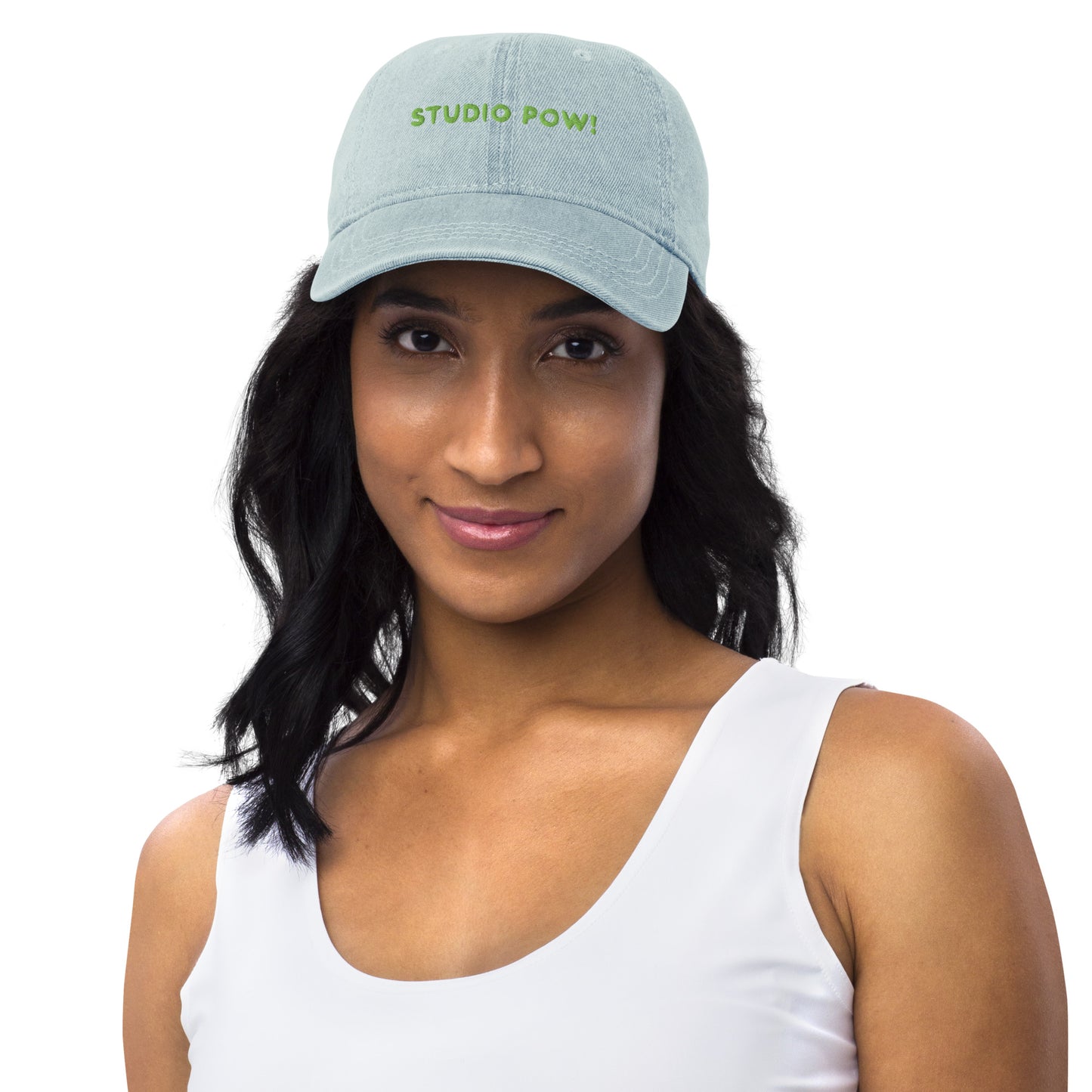 Studio POW! Logo Cap Denim Green – Everyday Statement