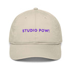 Studio POW! Logo Cap Beige Purple – Everyday Statement