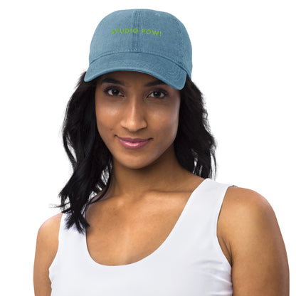Studio POW! Logo Cap Denim Green – Everyday Statement