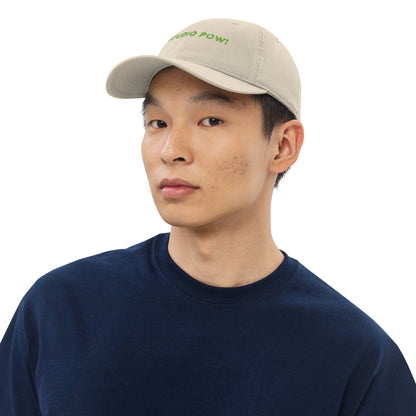 Studio POW! Logo Cap Beige Green – Everyday Statement