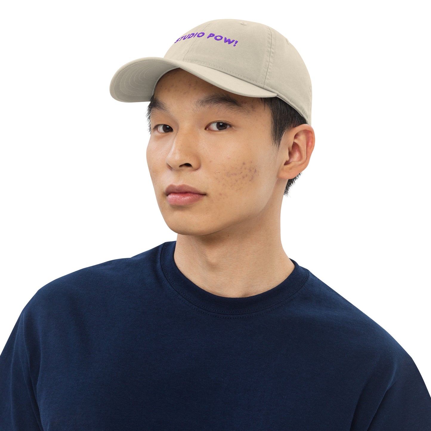 Studio POW! Logo Cap Beige Purple – Everyday Statement