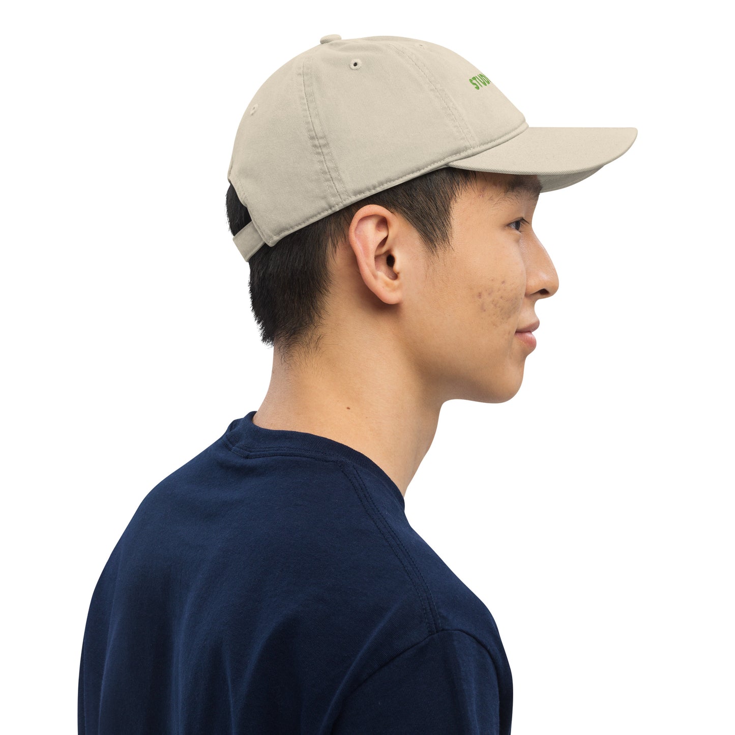 Studio POW! Logo Cap Beige Green – Everyday Statement
