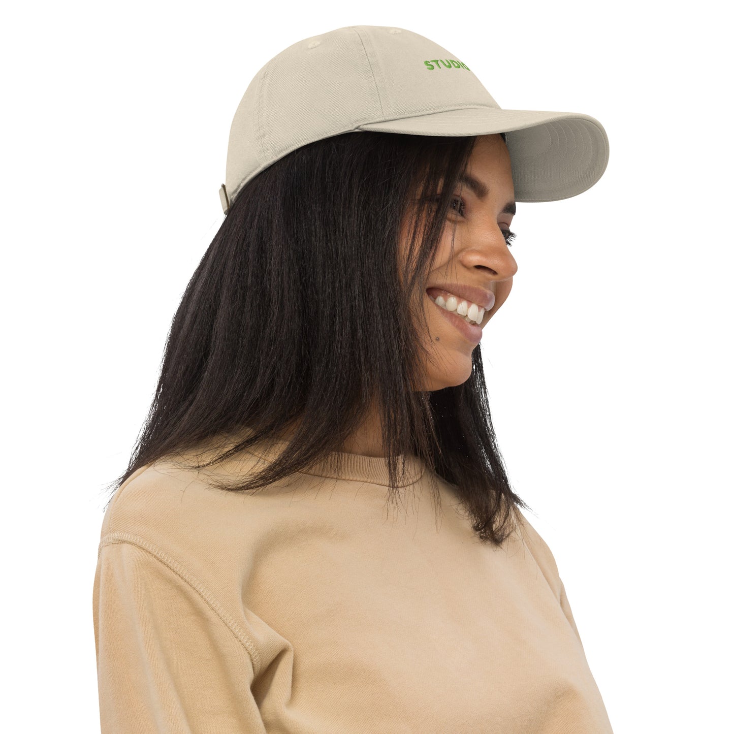 Studio POW! Logo Cap Beige Green – Everyday Statement