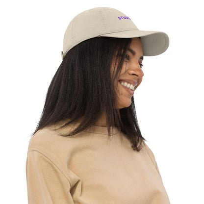 Studio POW! Logo Cap Beige Purple – Everyday Statement
