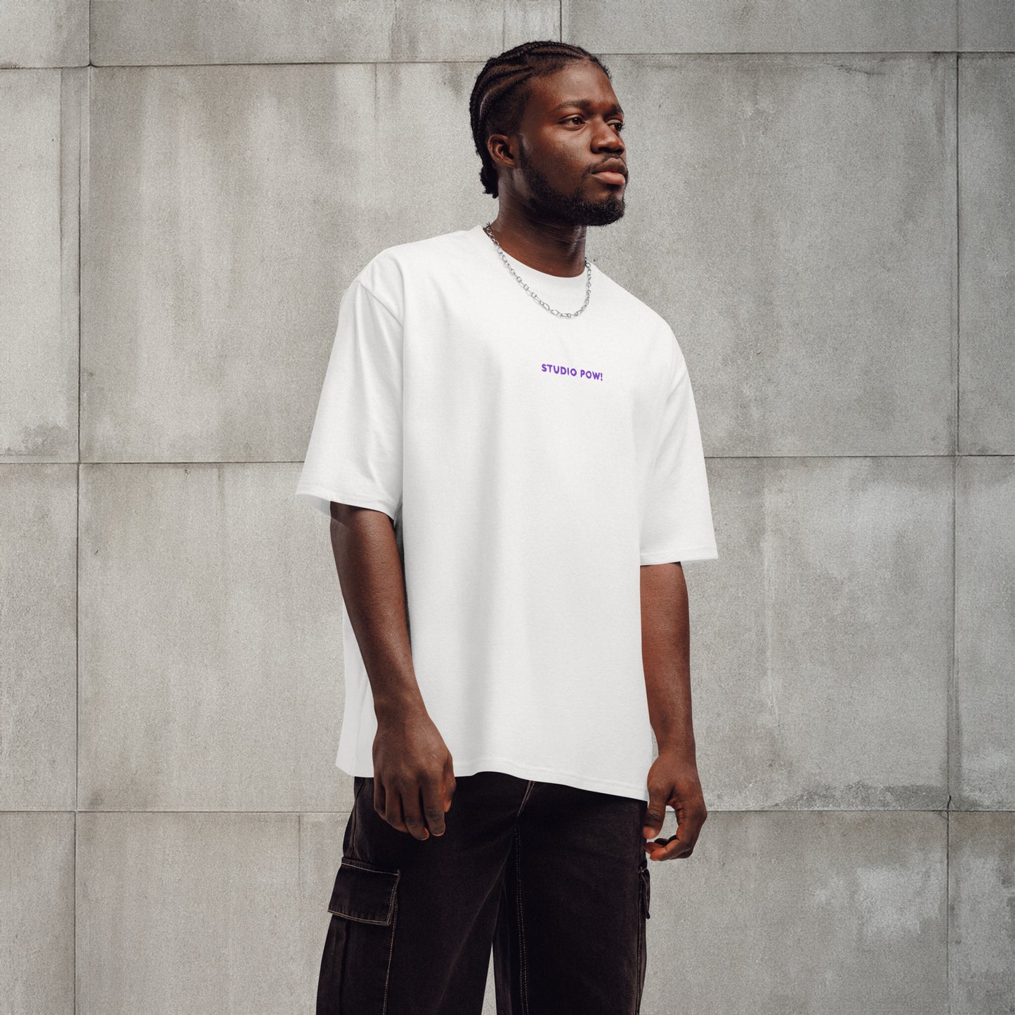 Studio POW! Heavy Logo T-Shirt Purple – Everyday Statement
